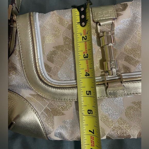 L.A.M.B. by Gwen Stefani Metallic Gold Handbag. Gold and Silver Metallic Glam - Picture 14 of 16